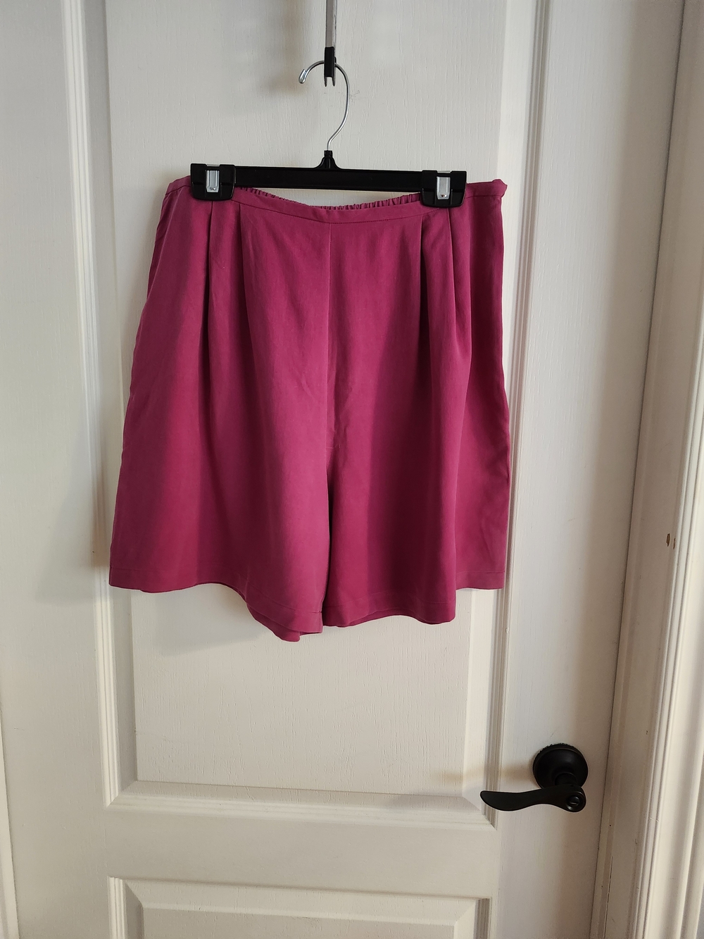 Vintage New Silk Shorts in Fuchsia